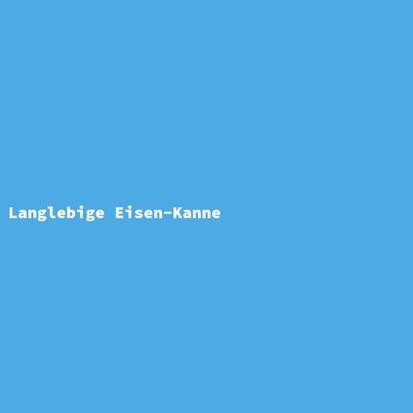 Langlebige Eisen-Kanne